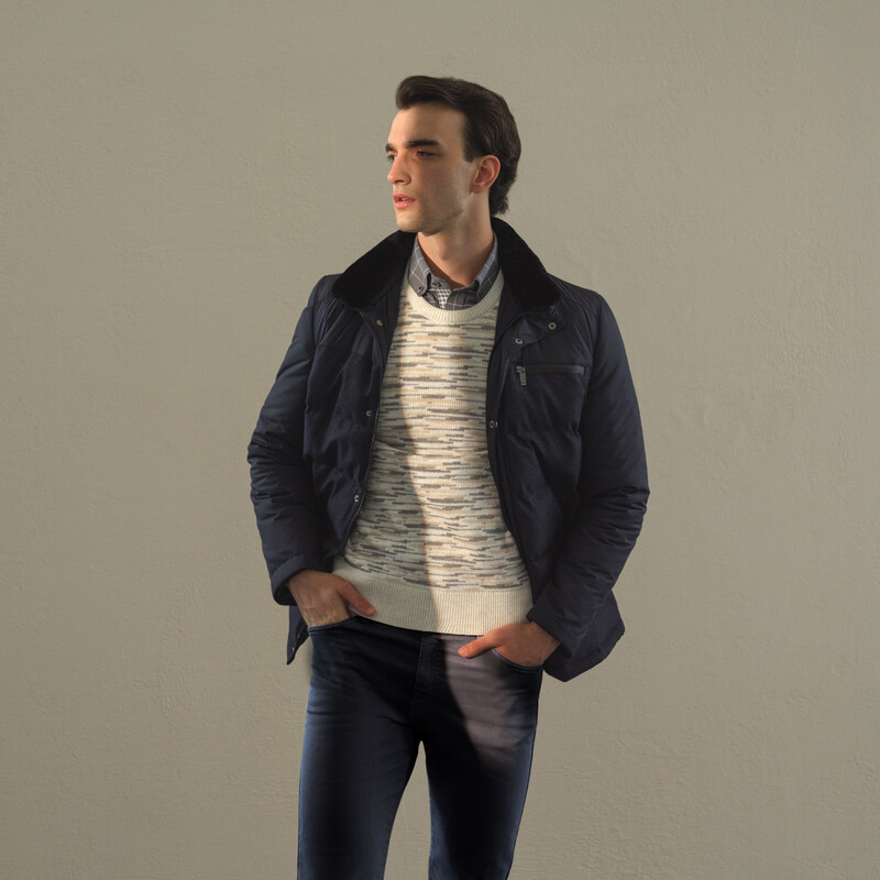 Eleta Kareli Gri Slim Gömlek - SARAR