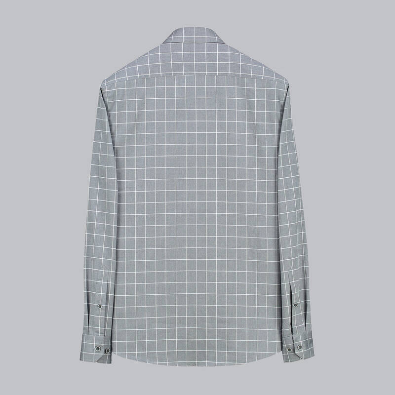 Eleta Kareli Gri Slim Gömlek - 2