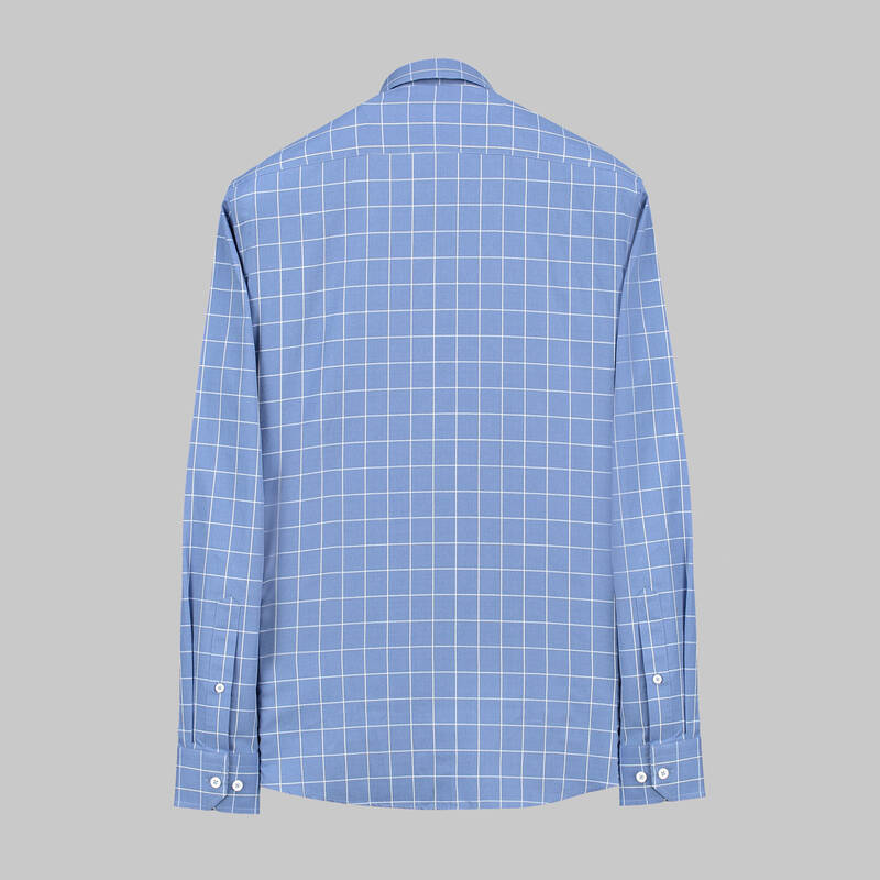 Eleta Kareli Mavi Slim Gömlek - 2