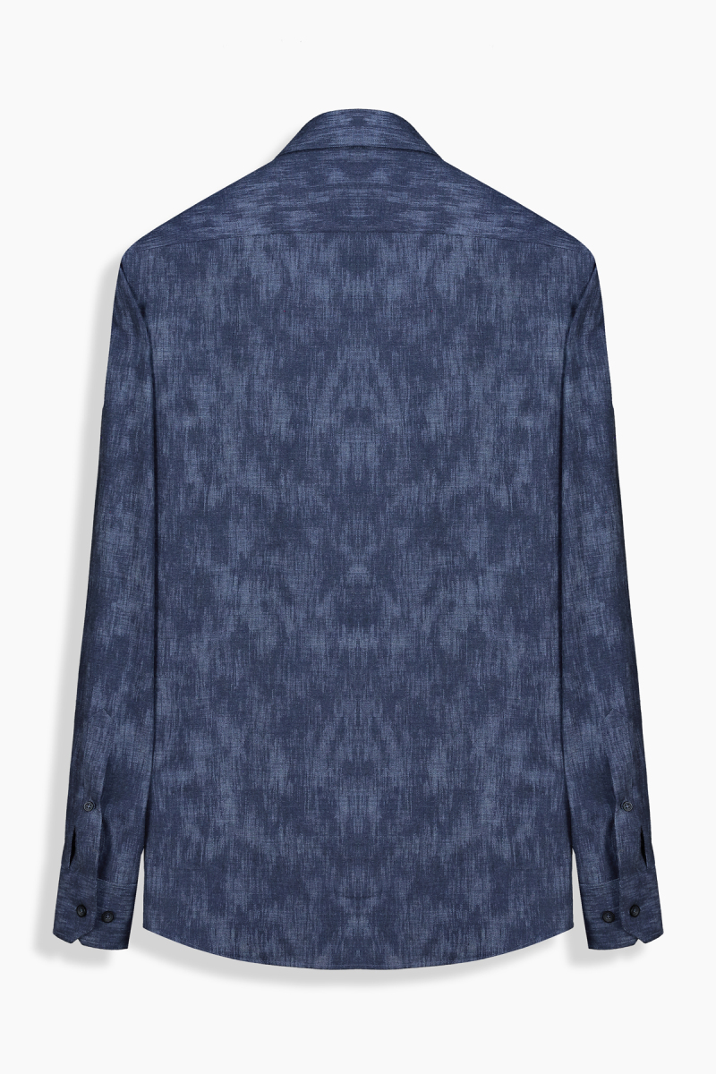 Eleta Uzun Kol Slim Mavi Gömlek - 2