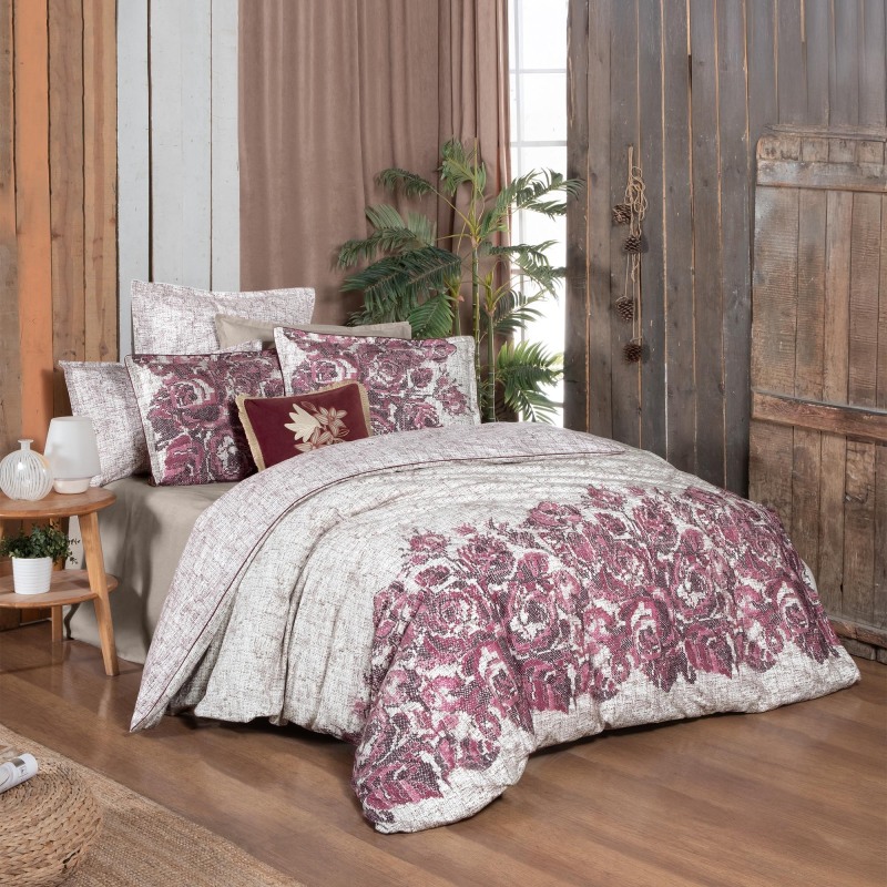 Elfida Flanel Nevresim Takımı King Size Pembe - SAREV