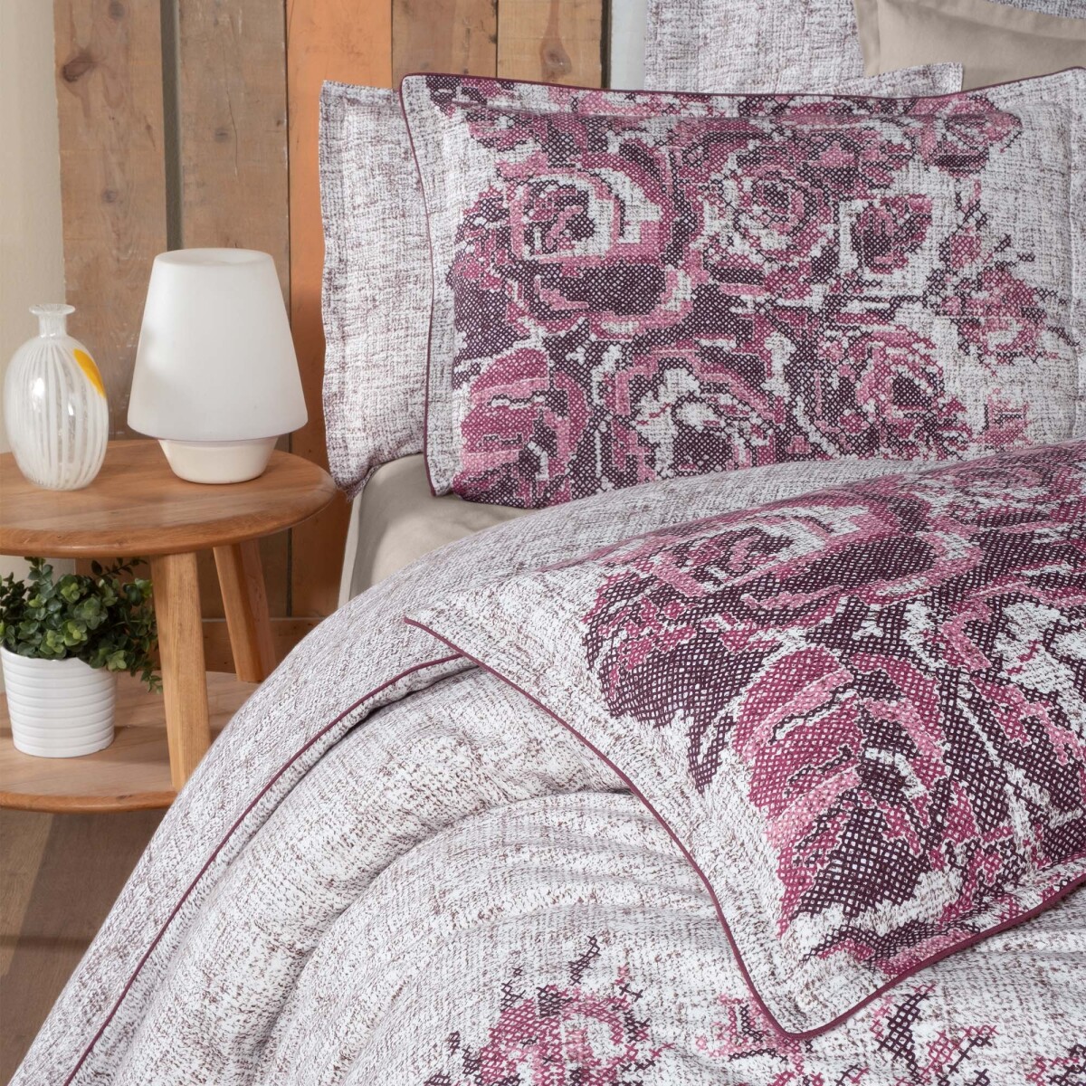 Elfida Flanel Nevresim Takımı King Size Pembe - 5