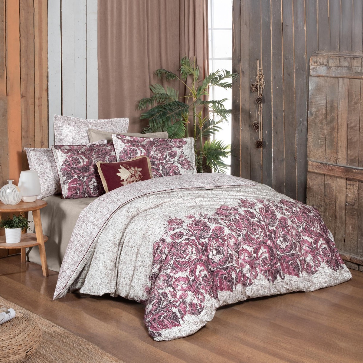 Elfida Flanel Nevresim Takımı King Size Pembe - 3