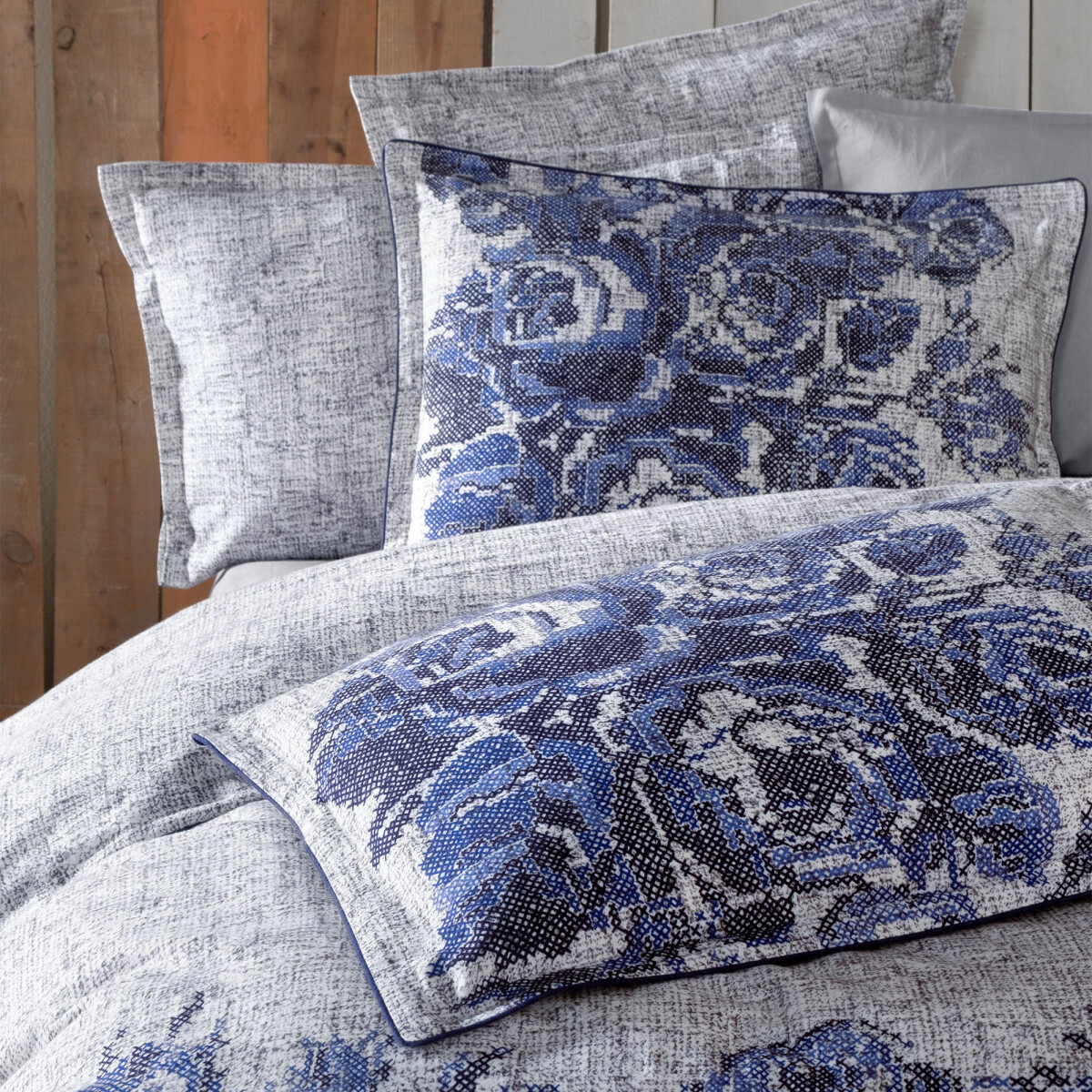 Elfida Flanel Nevresim Takımı King Size Mavi - 5