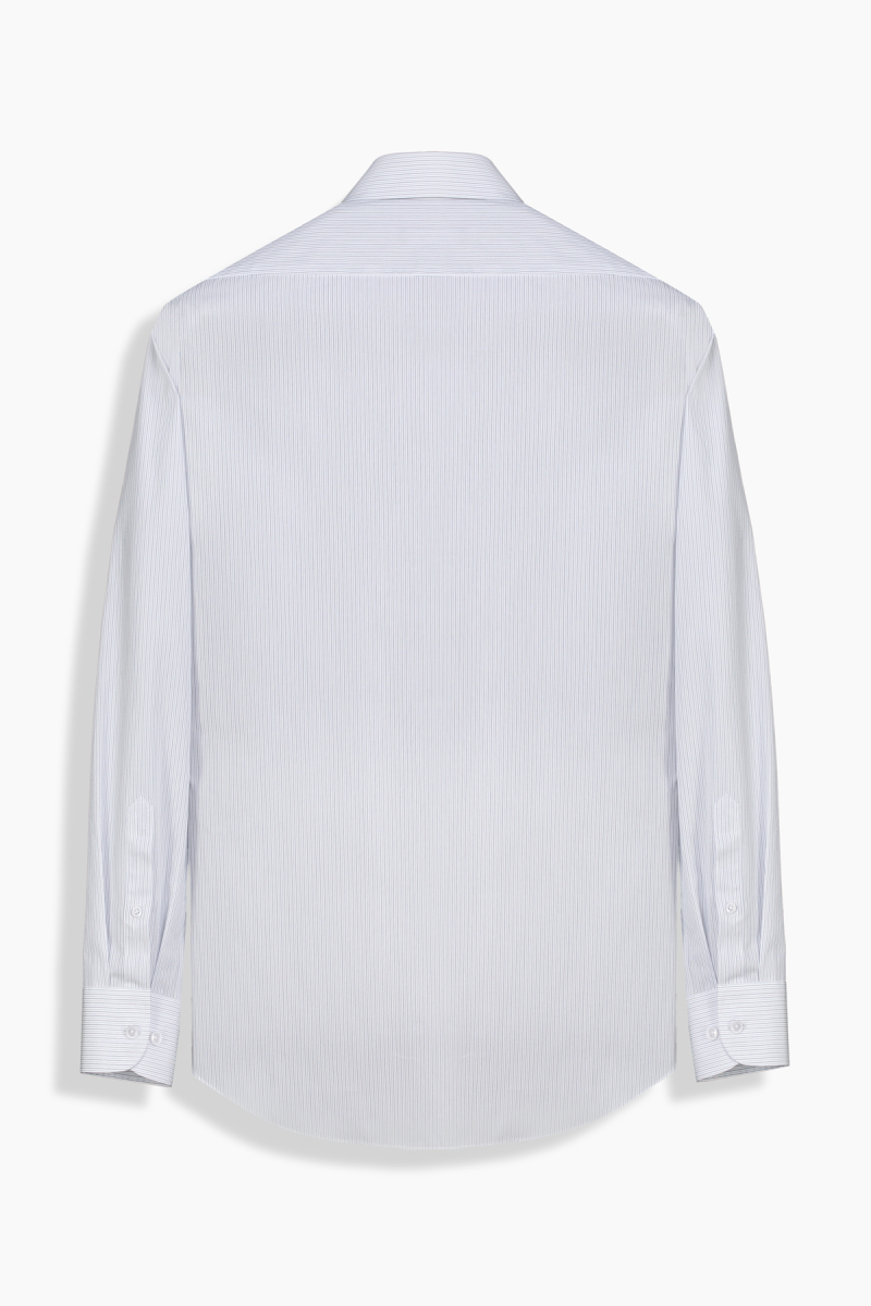Elvio Çizgili Klasik Lacivert Gömlek - 2