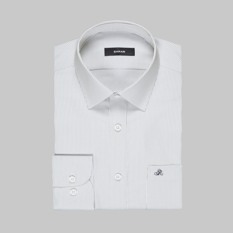 Elvio Çizgili Cepli Lacivert Gömlek - SARAR