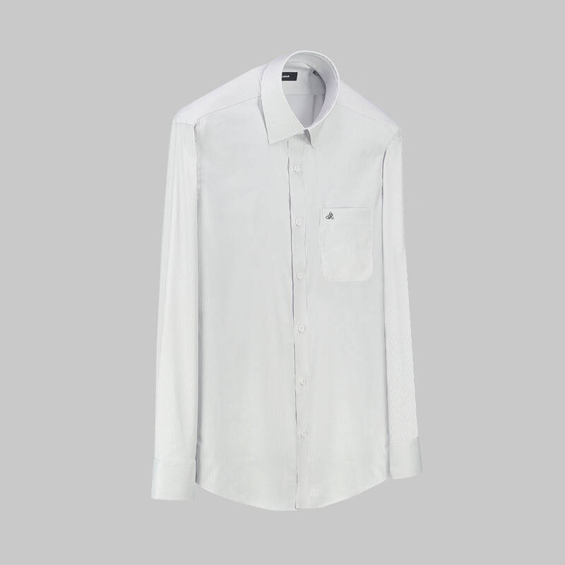 Elvio Çizgili Cepli Lacivert Gömlek - 1