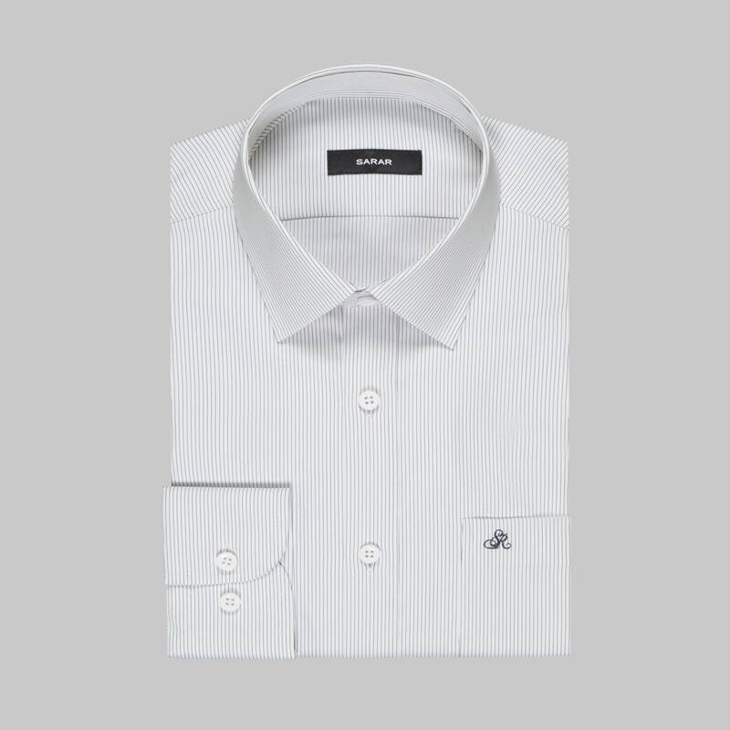 Elvio Çizgili Cepli Lacivert Gömlek - 3