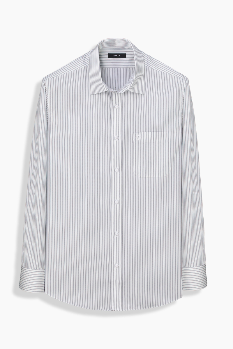 Elvio Çizgili Siyah Gömlek - 1