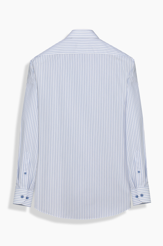 Elvio Co Çizgili Mavi Gömlek - SARAR