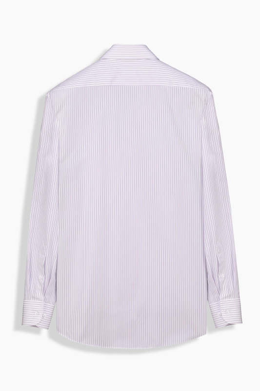 Elvio Çizgili Mor Klasik Gömlek - SARAR