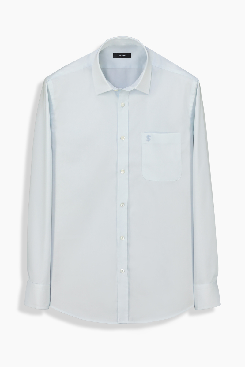Elvio Co Pamuklu Açık Mavi Gömlek - 1