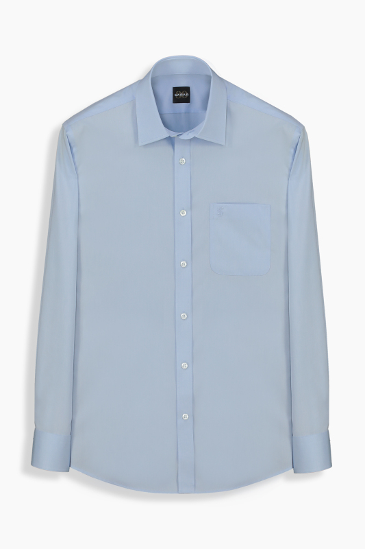 Elvio Co Pamuklu Açık Mavi Gömlek 