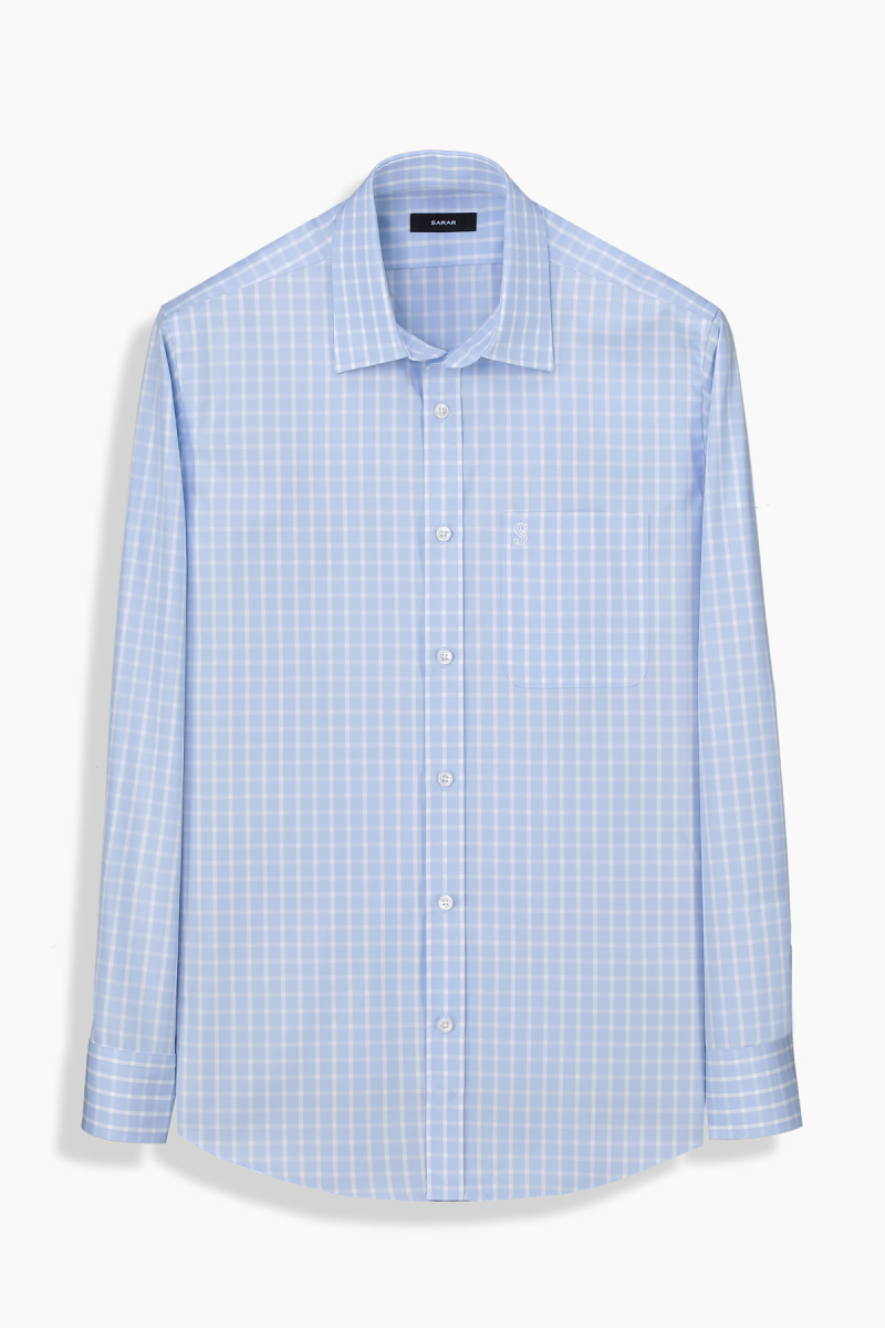 Elvio Co Uzun Kol Klasik Mavi Gömlek - 1