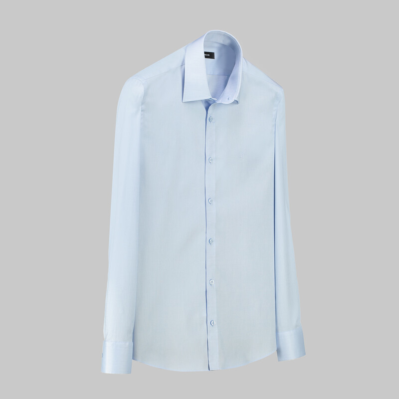 Elvio Easy Iron Slim Fit Açık Mavi Gömlek 