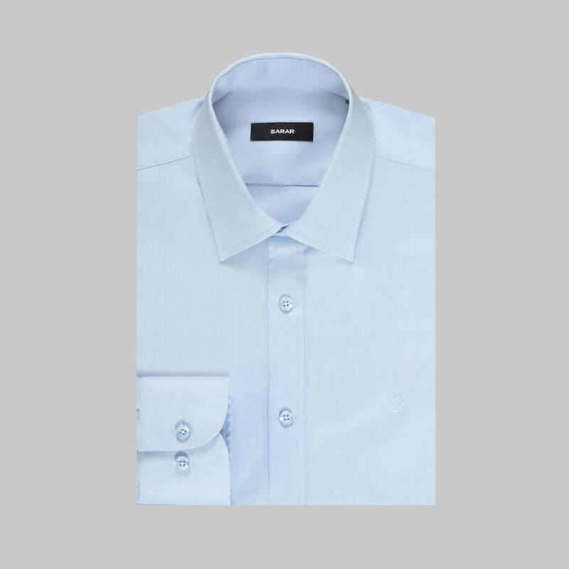 Elvio Easy Iron Slim Fit Açık Mavi Gömlek - 3