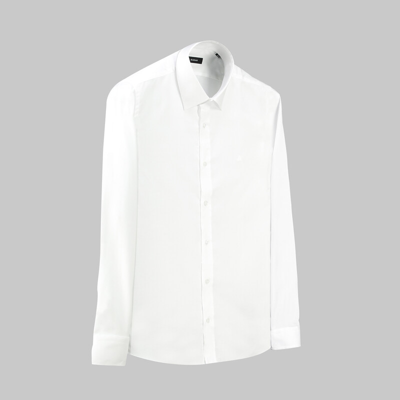 Elvio Easy Iron Slim Fit Beyaz Gömlek 