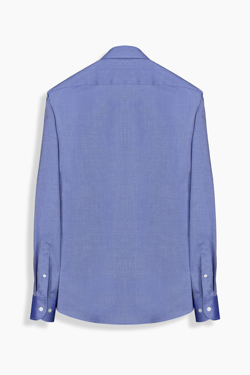 Elvio Easy Iron Slim Fit Koyu Mavi Pamuklu Gömlek - 2