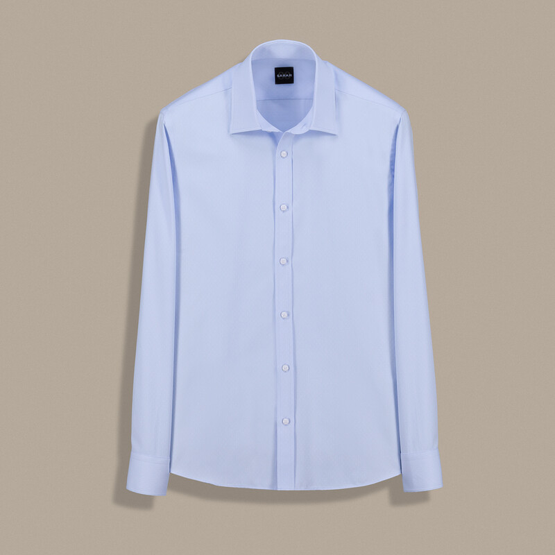 Elvio Slim Uzun Kol Açık Mavi Gömlek 