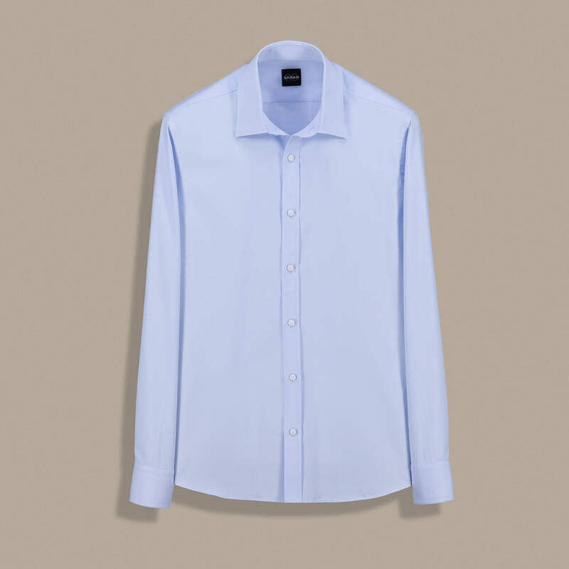 Elvio Slim Uzun Kol Açık Mavi Gömlek - 1