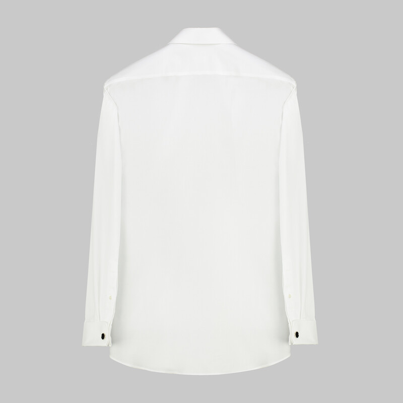 Elvio Selection Geniş Manşet Beyaz Gömlek - SARAR