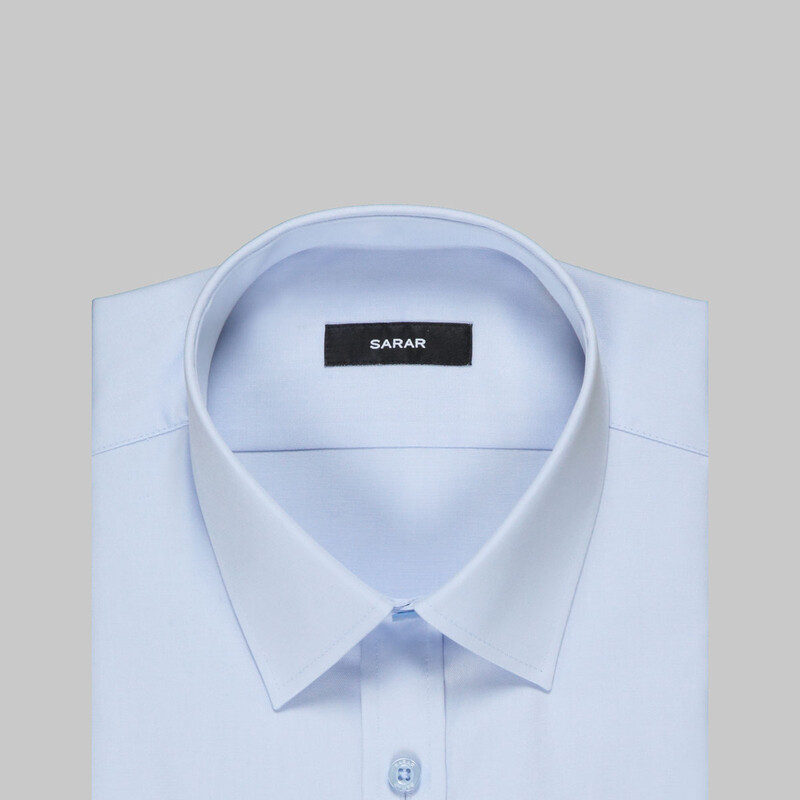 Elvio Kısa Kol Açık Mavi Gömlek - SARAR