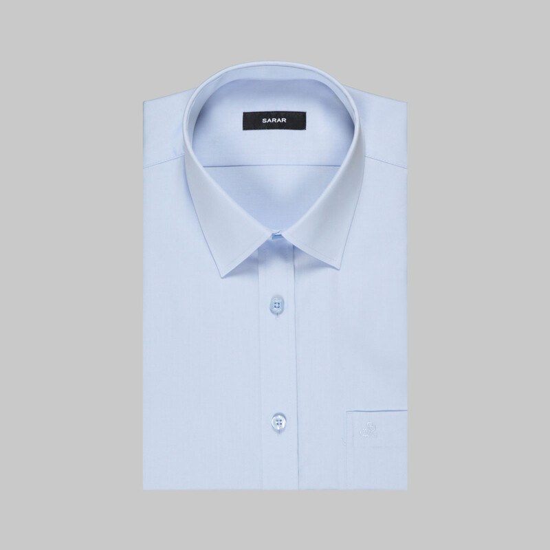 Elvio Kısa Kol Açık Mavi Gömlek - SARAR