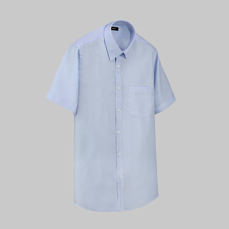 Elvio Kısa Kol Koyu Mavi Gömlek - 1