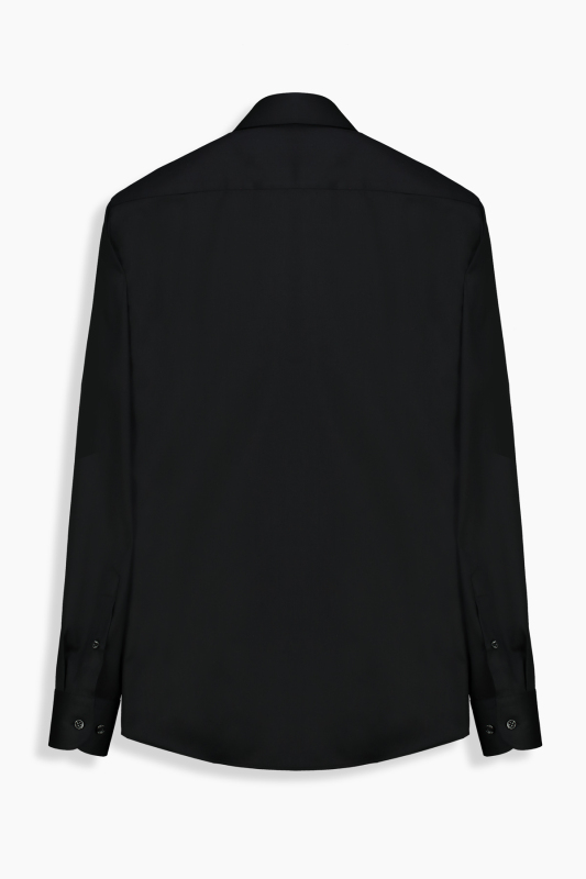 Elvio Non-Iron Slim Fit Siyah Gömlek - SARAR