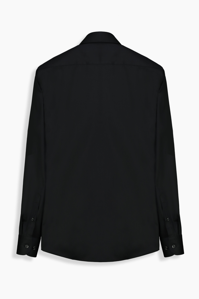 Elvio Non-Iron Slim Fit Siyah Gömlek - 2