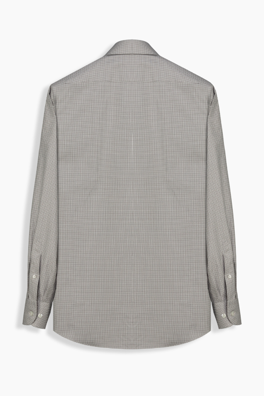 Elvio Pamuklu Kahverengi Ekose Gömlek - SARAR