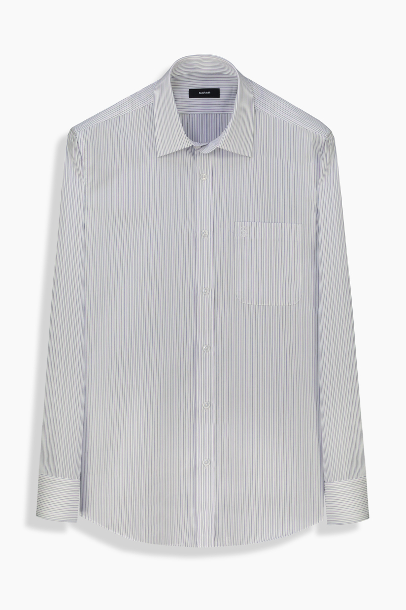 Elvio Pamuklu Mor Gömlek - 1