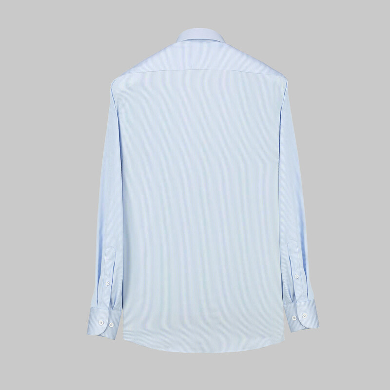 Elvio Selection Çizgili Açık Mavi Gömlek - SARAR
