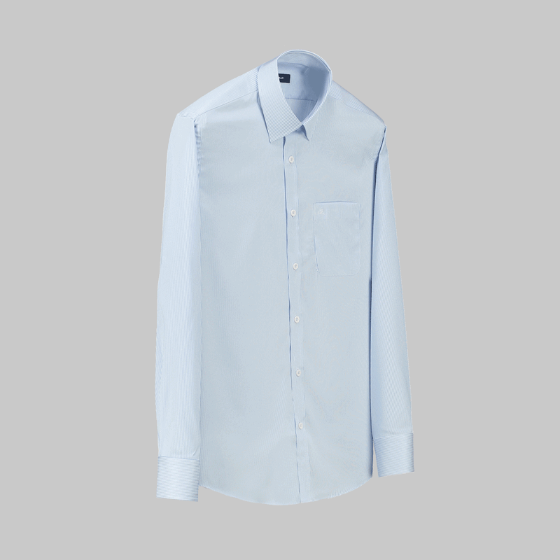 Elvio Selection Çizgili Açık Mavi Gömlek 