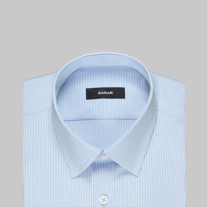 Elvio Selection Çizgili Açık Mavi Gömlek - 4