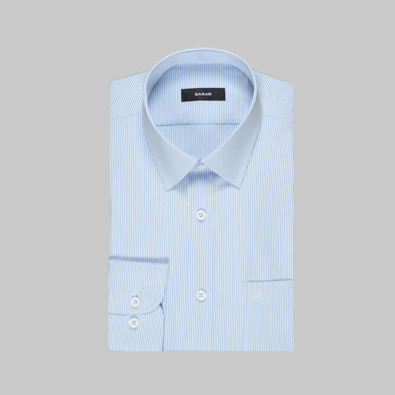 Elvio Selection Çizgili Açık Mavi Gömlek - 3