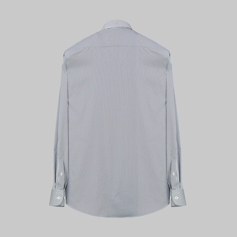 Elvio Selection Çizgili Lacivert Gömlek - SARAR