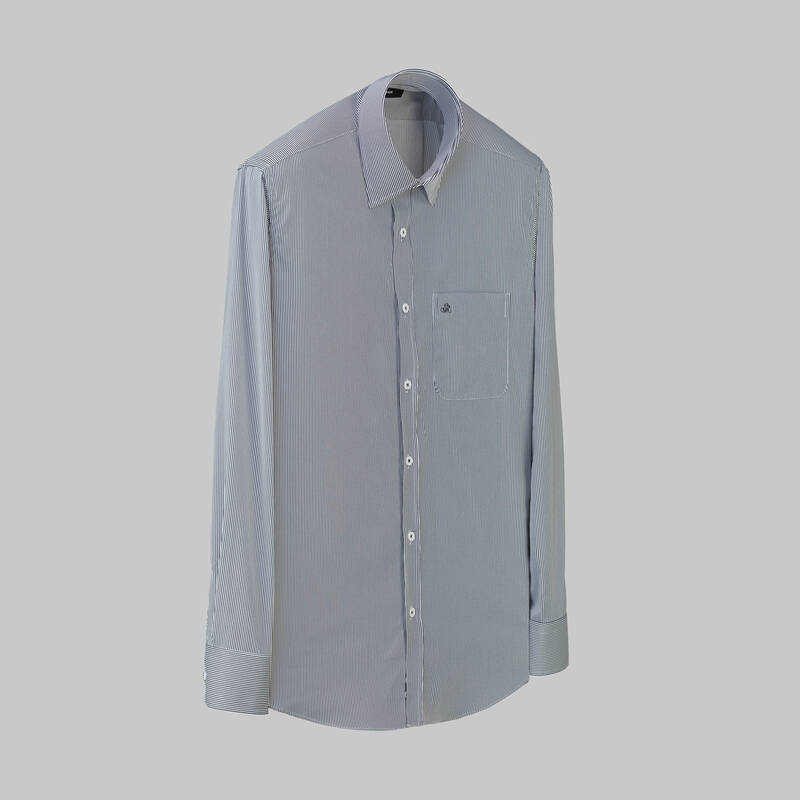 Elvio Selection Çizgili Lacivert Gömlek - 1