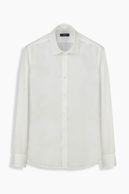 Elvio Slim Beyaz Gömlek 