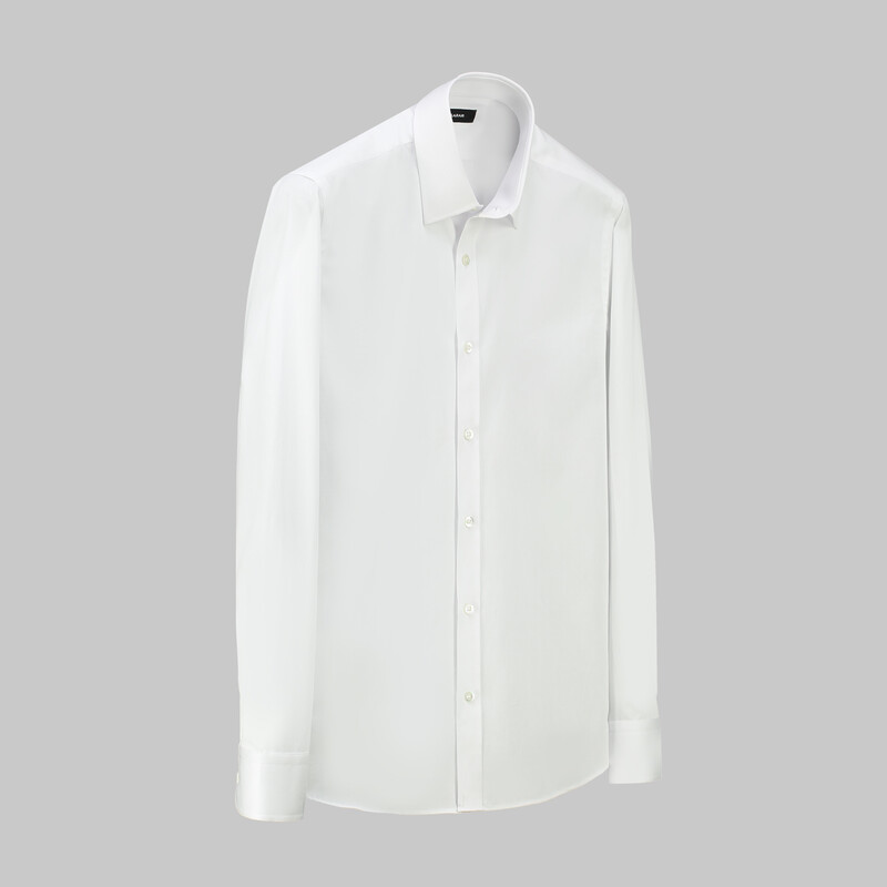 Elvio Slim Fit Pamuklu Beyaz Gömlek 