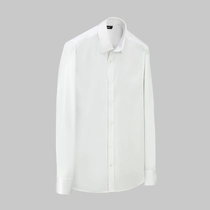 Elvio Slim Fit Pamuklu Beyaz Gömlek - 1