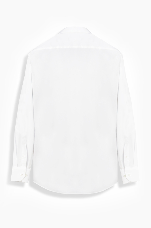 Elvio Slim Non İron Pamuklu Beyaz Gömlek - SARAR