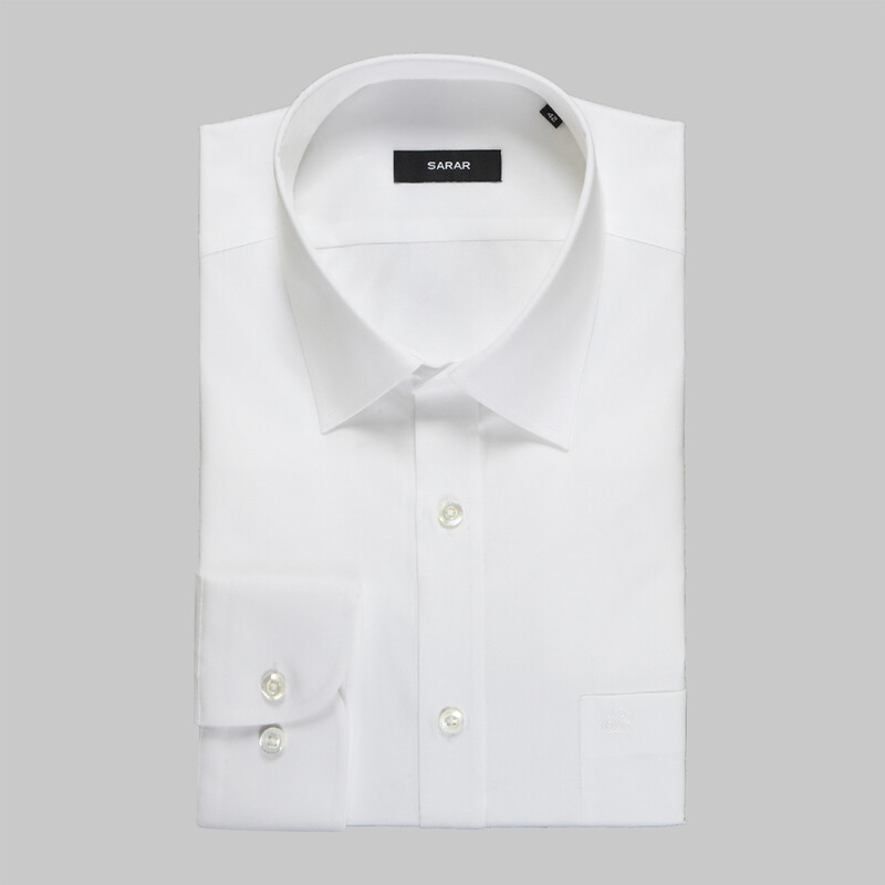 Elvio Uzun Kol Klasik Beyaz Gömlek - SARAR