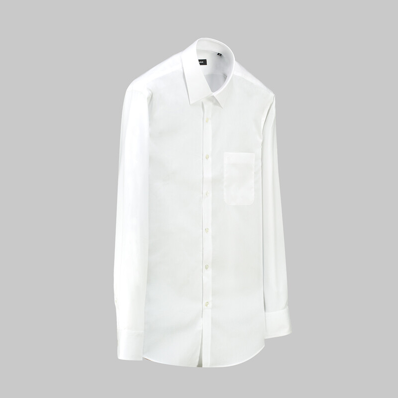 Elvio Uzun Kol Klasik Beyaz Gömlek 