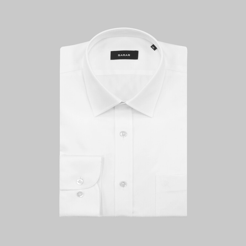 Elvio Uzun Kol Pamuklu Beyaz Gömlek - SARAR