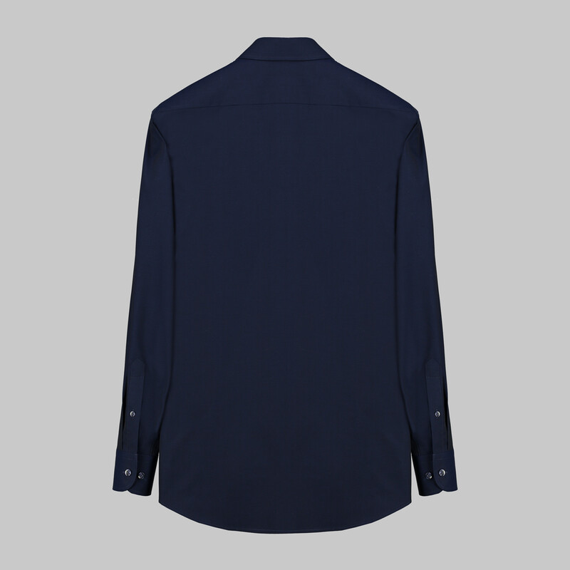 Elvio Uzun Kol Klasik Lacivert Gömlek - SARAR