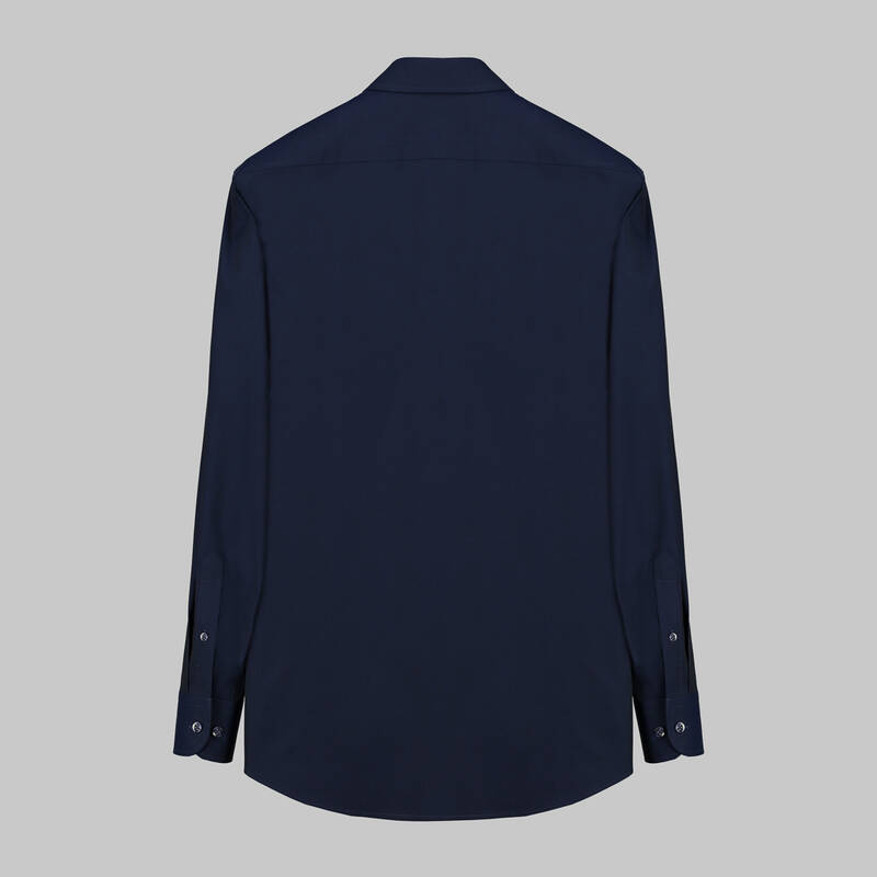 Elvio Uzun Kol Klasik Lacivert Gömlek - 2
