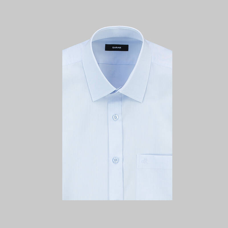 Elvio Uzun Kol Klasik Açık Mavi Gömlek - 3