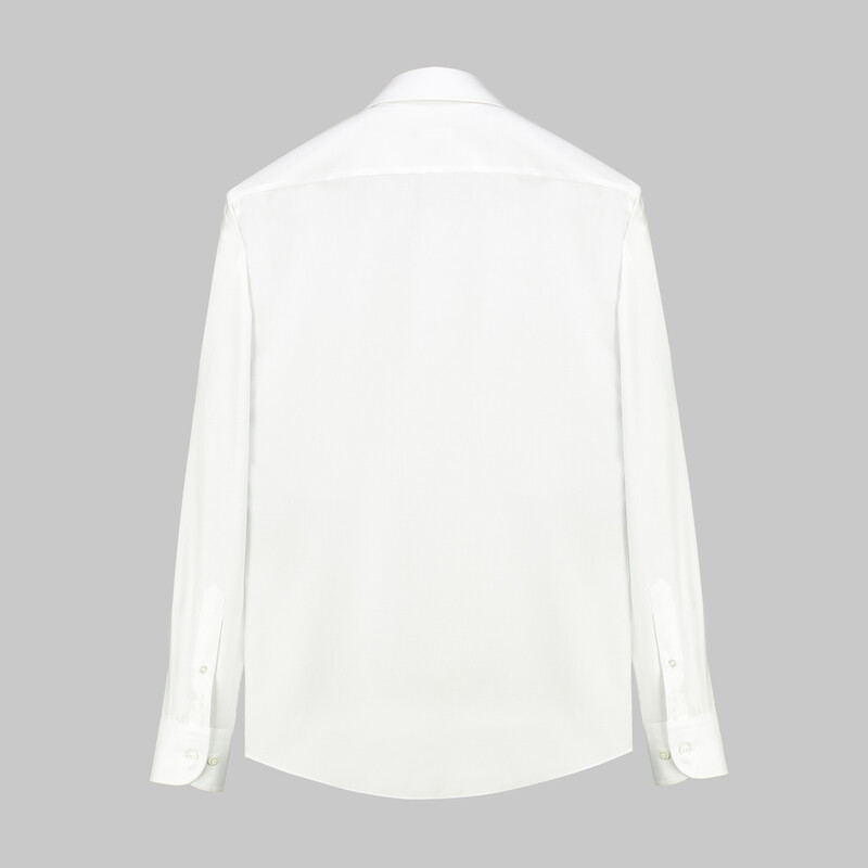 Elvio Uzun Kol Beyaz Slim Gömlek - SARAR