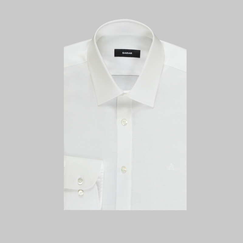 Elvio Uzun Kol Beyaz Slim Gömlek - SARAR
